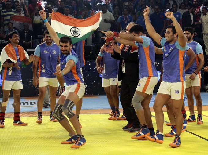 Ajay Thakur after winning Kabaddi Masters 2018 ( Courtesy - Star Sports)