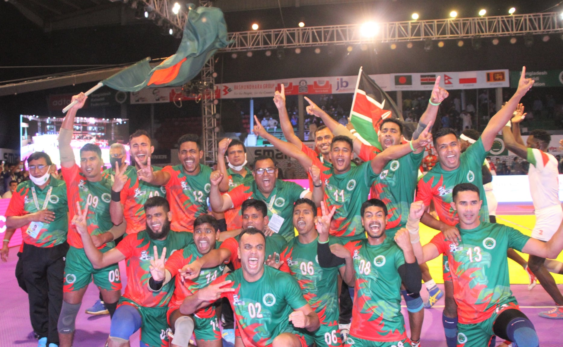 Bangladesh after wining the final