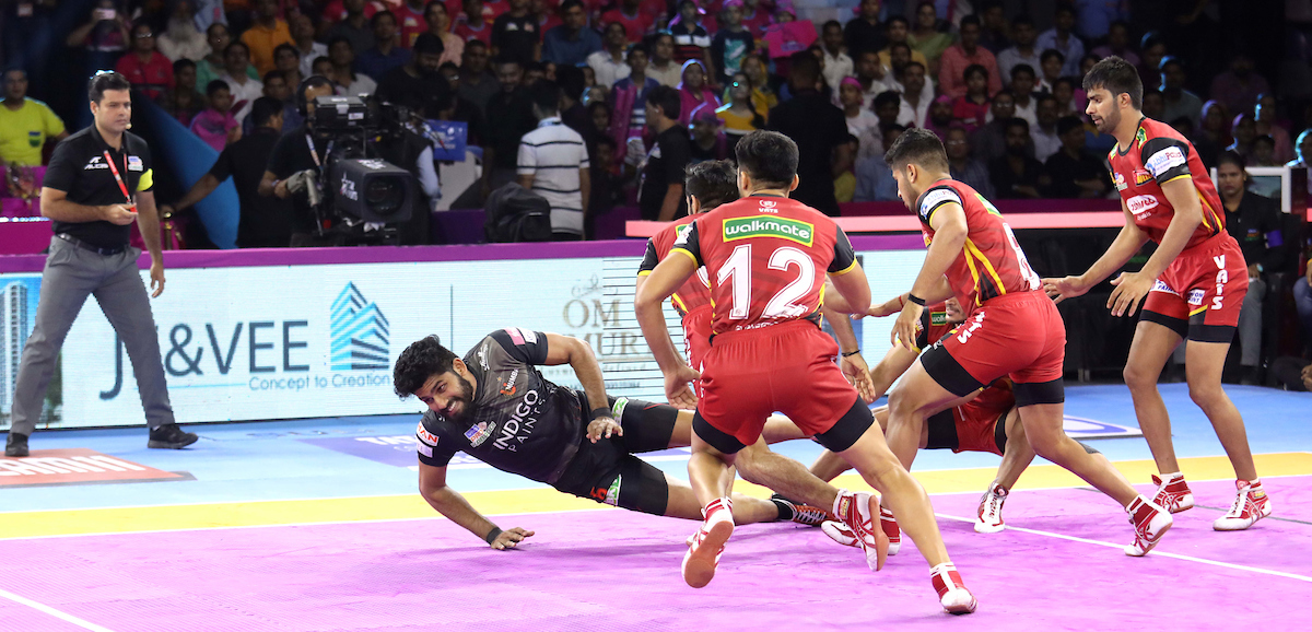 Athul against Bengaluru Bulls