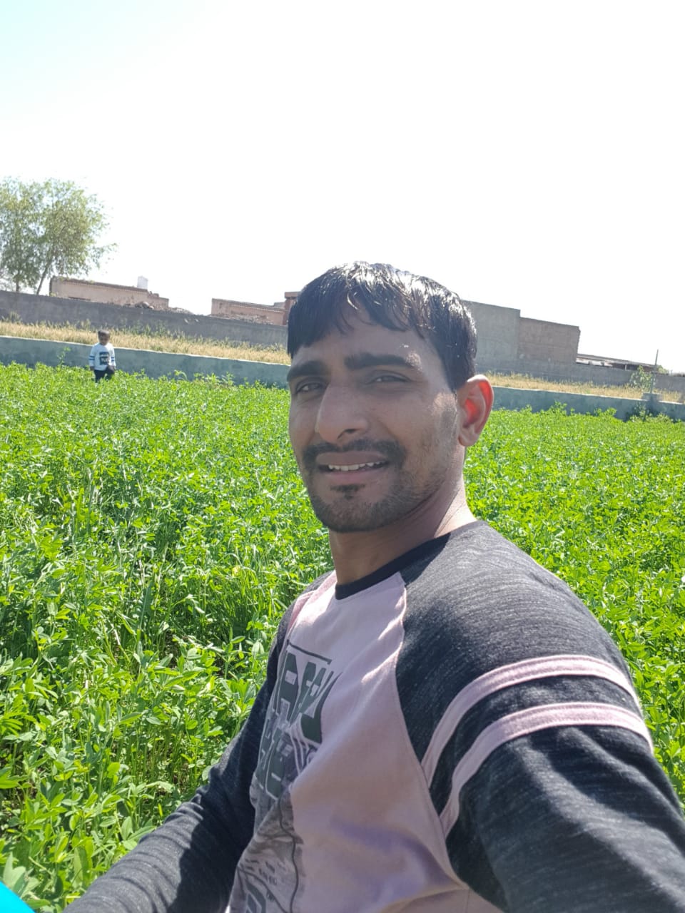 Surender Nada in his farm