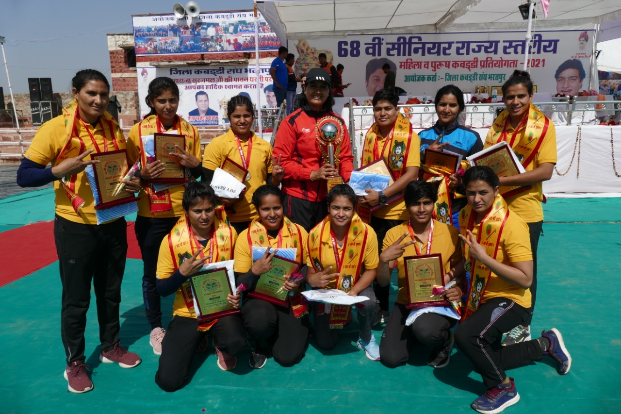 The Rajasthan Police team celebrating there tournament win by defeating Jaipur