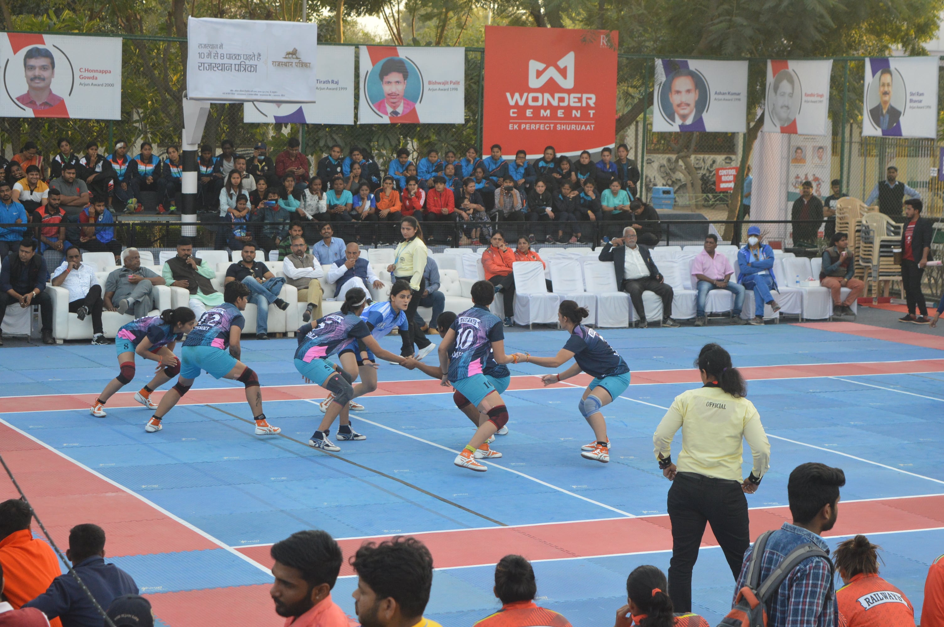 A still from the 67th Senior National Kabaddi Championships' female match