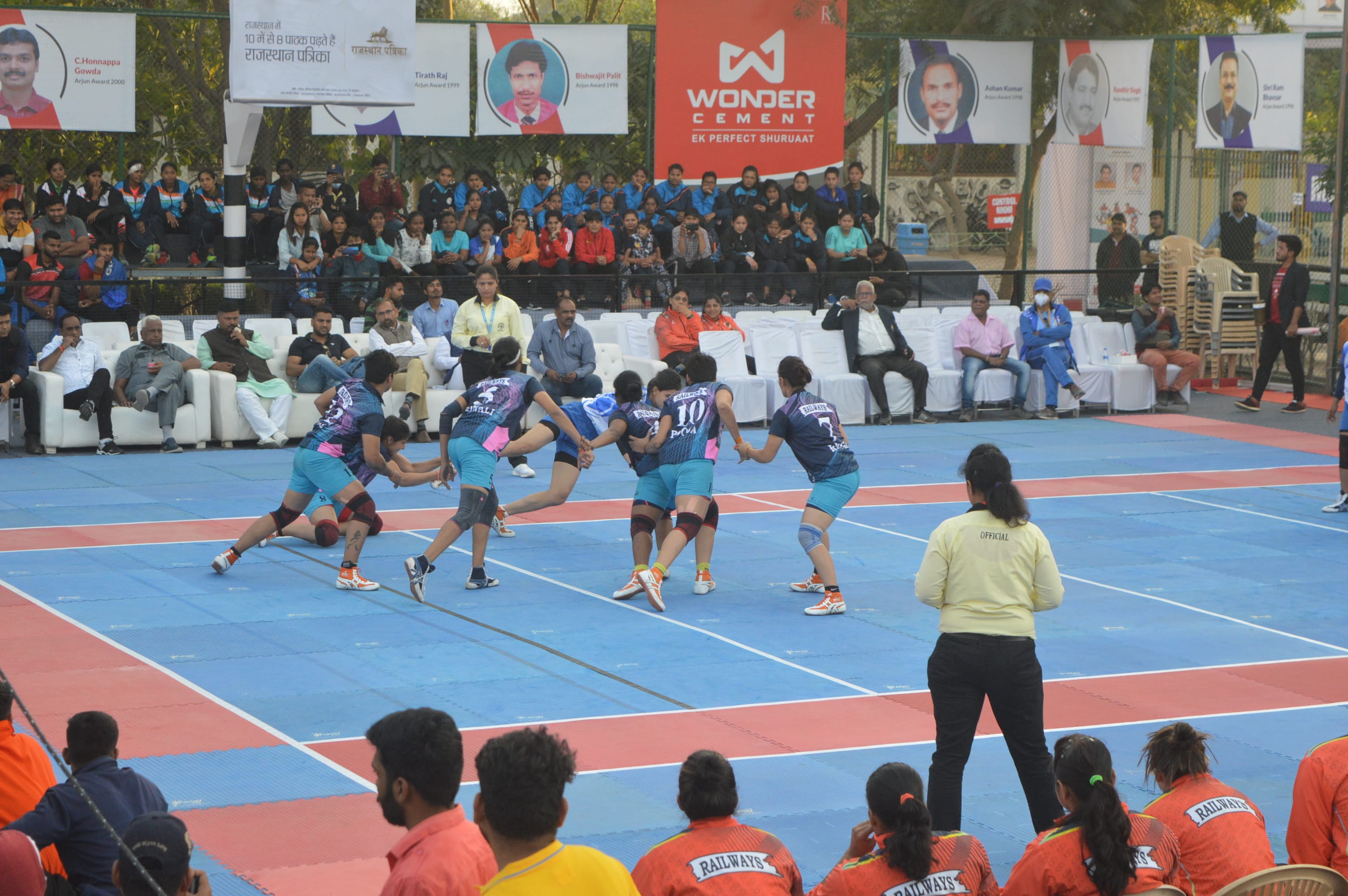 Indian Railways women's team in action