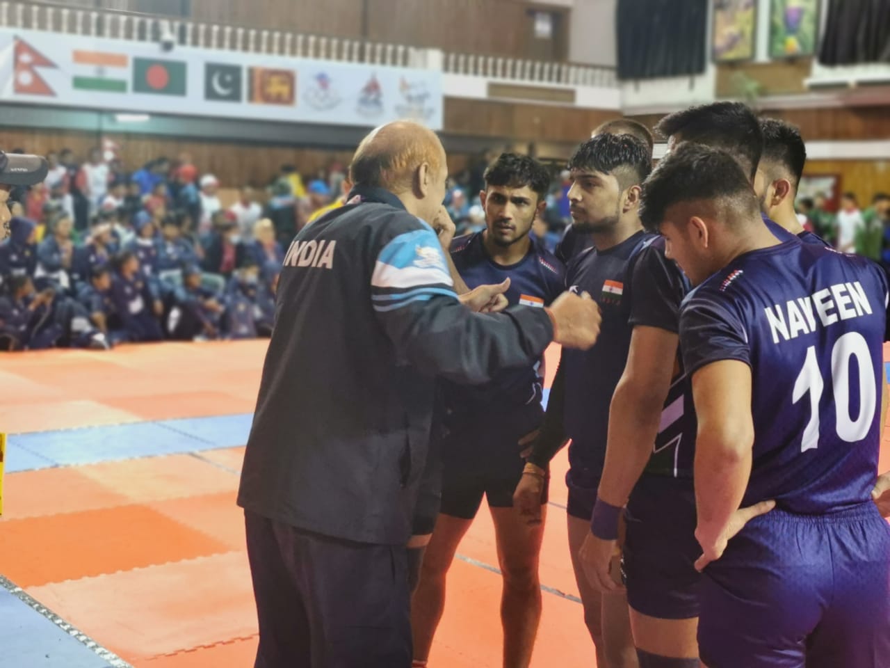 Indian men's kabaddi team during a match