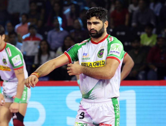 Pardeep Narwal tensed at the end of the first half