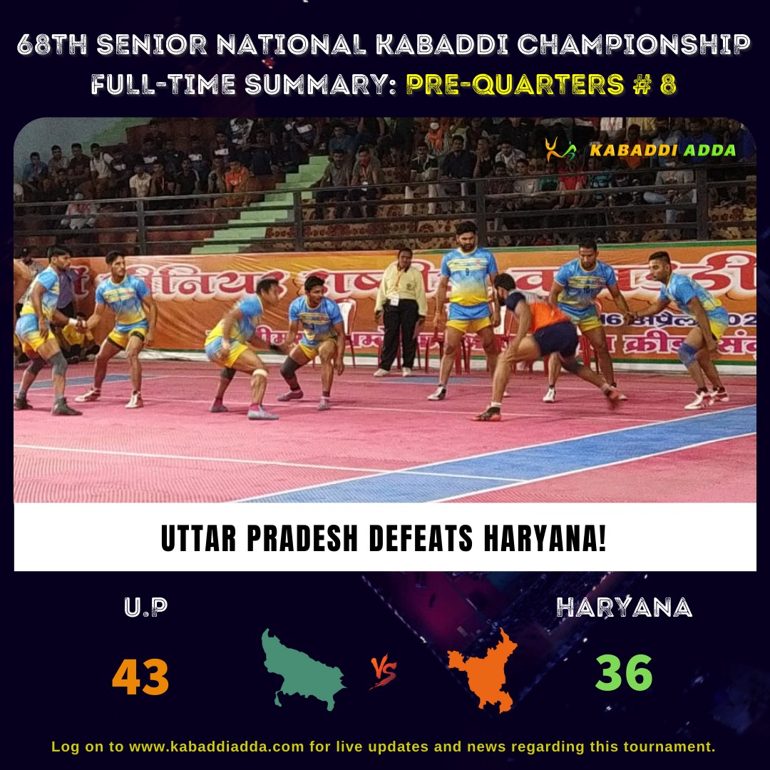 Up beats Haryana in 68th Senior Nationals