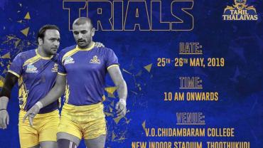 Tamil Thalaivas Academy Trials May 2019