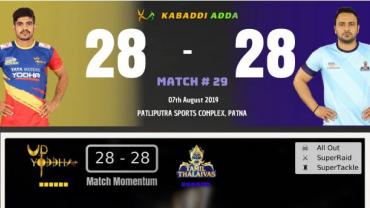 pro Kabaddi Live UP yoddha vs tamil thalaivas