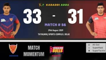 Dabang Delhi vs Bengaluru Bulls Pro Kabaddi Live