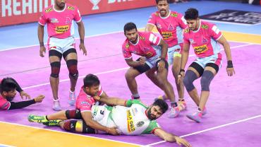 Pardeep Narwal against Jaipur Pink Panthers