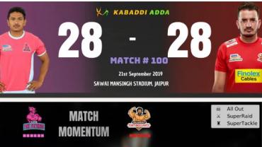 PKL7 Match 100 JP vs GJ