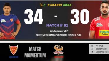 Dabang Delhi is playing against Gujarat Fortunegaints