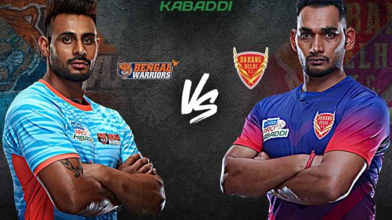 Bengal Warriors is playing against Dabang Delhi