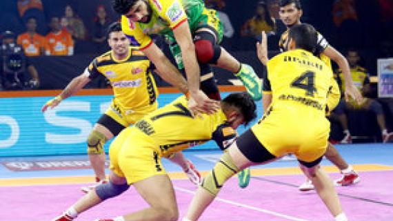 Pardeep Narwal against Telugu Titans